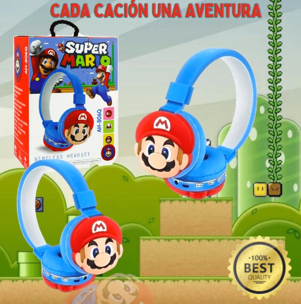 G "Diadema de Mario Bros Bluetooth con Auriculares Inalámbricos y Manos Libres"