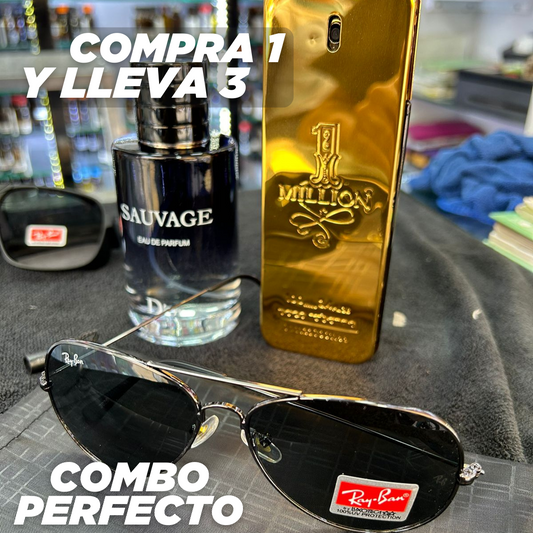 Promoción Compra 1 y Lleva 3 [1 Sauvage Dior + 1 One Million Paco Rabanne + Gafas RayBan] ¡Solo hoy!